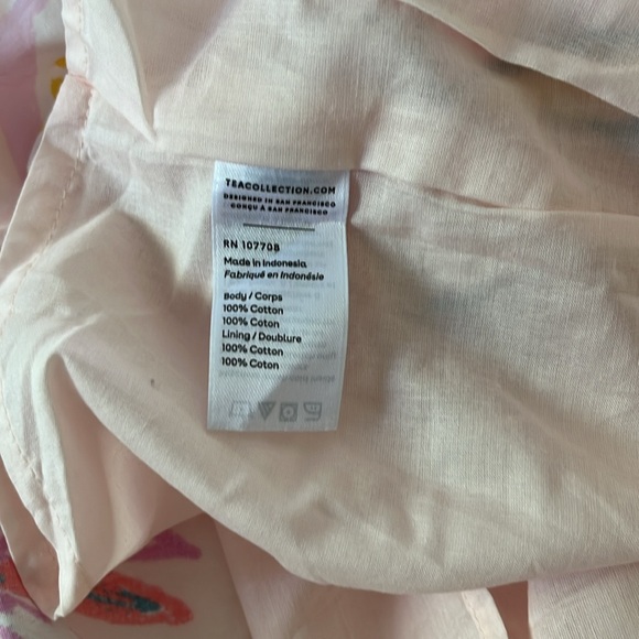 Tea Collection Girl’s Hi-Lo Ruffle Neck Dress - Picture 4 of 6